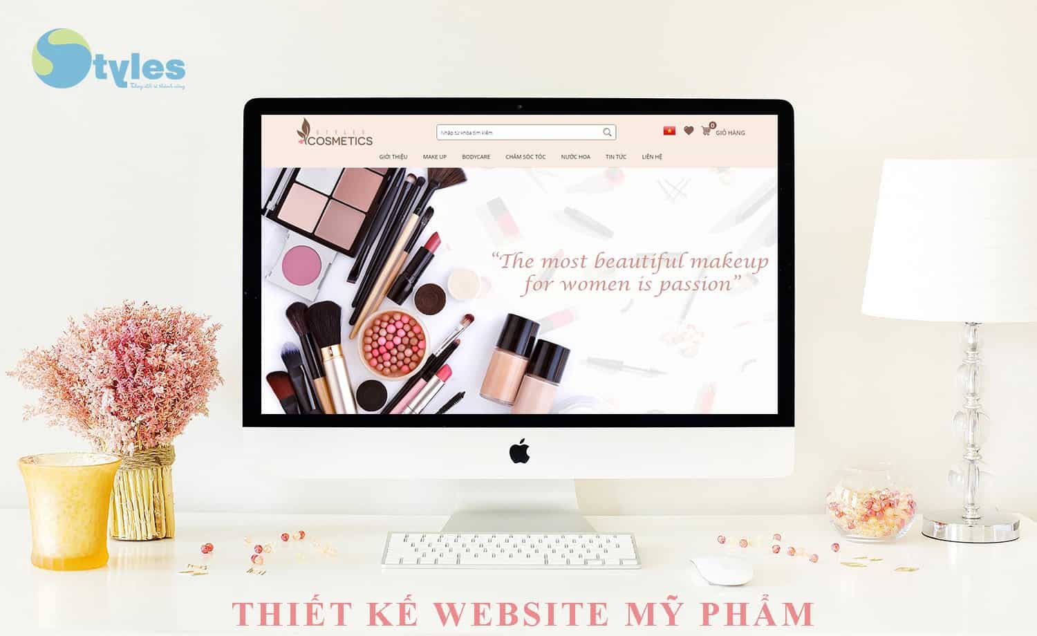 thiết kế web mỹ phẩm