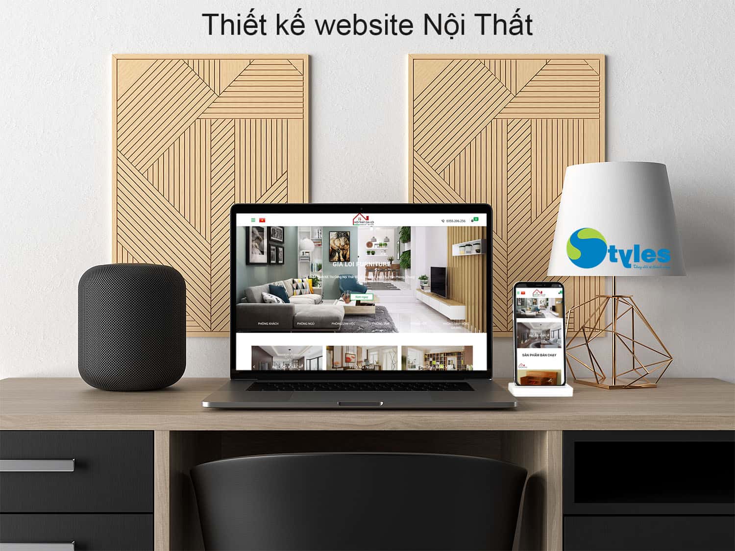 thiết kế web nội thất