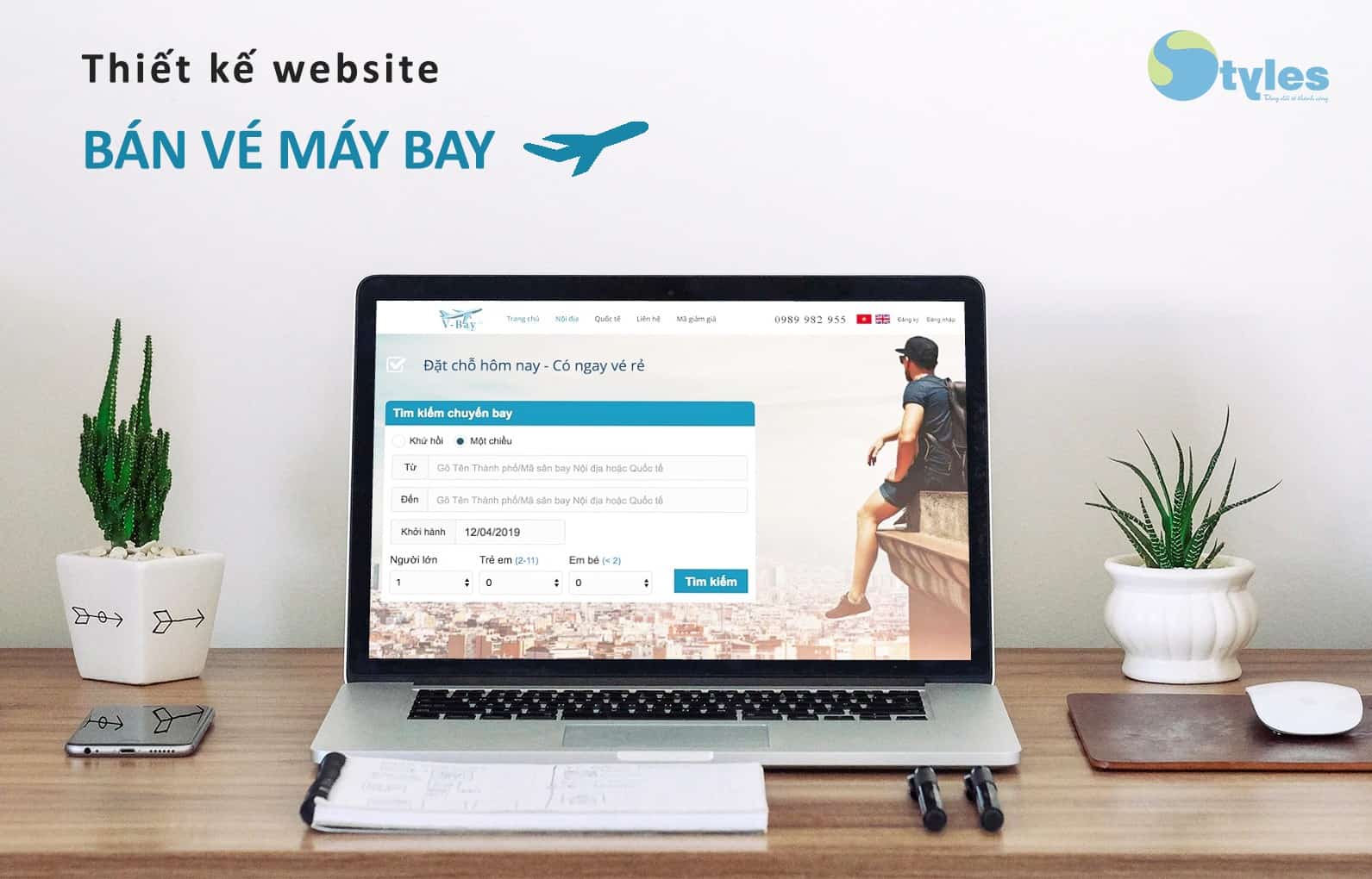 thiết kế web bán vé máy bay